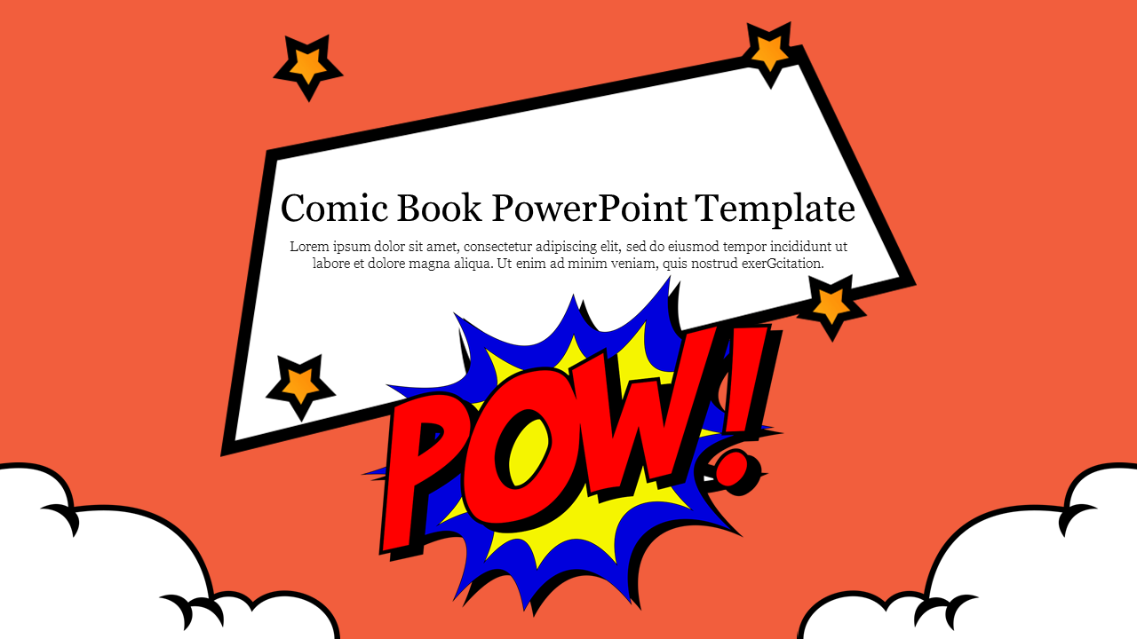 Best Comic Book PowerPoint Template Cartoon Theme